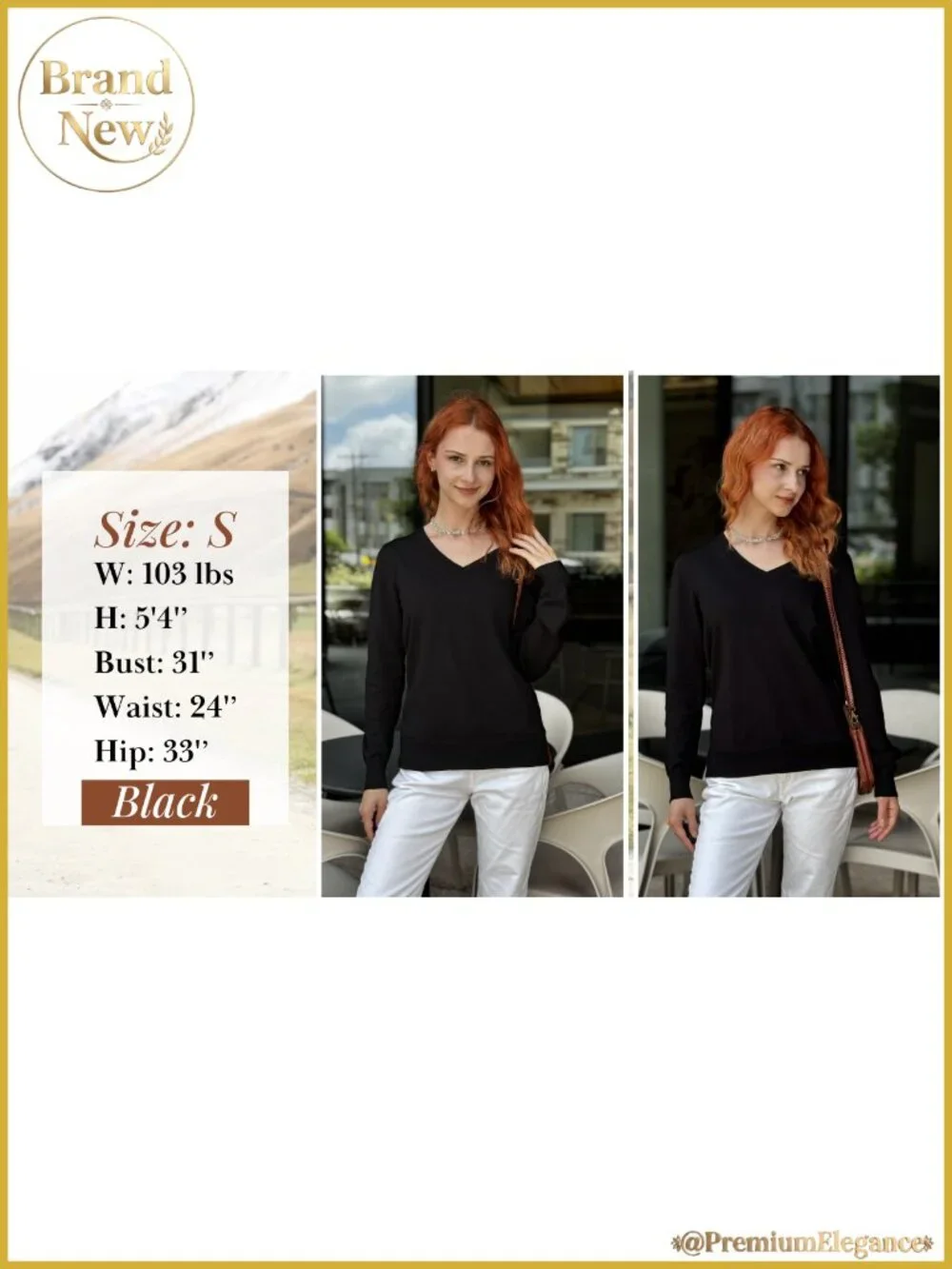 Zeagoo Women's V-Neck Long Sleeve Knit Pullover Sweater, Soft Stretchy